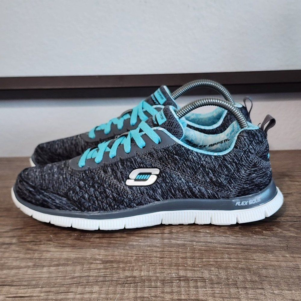 Skechers Flex Appeal Pretty Please Women's Shoes Size 9 Gray